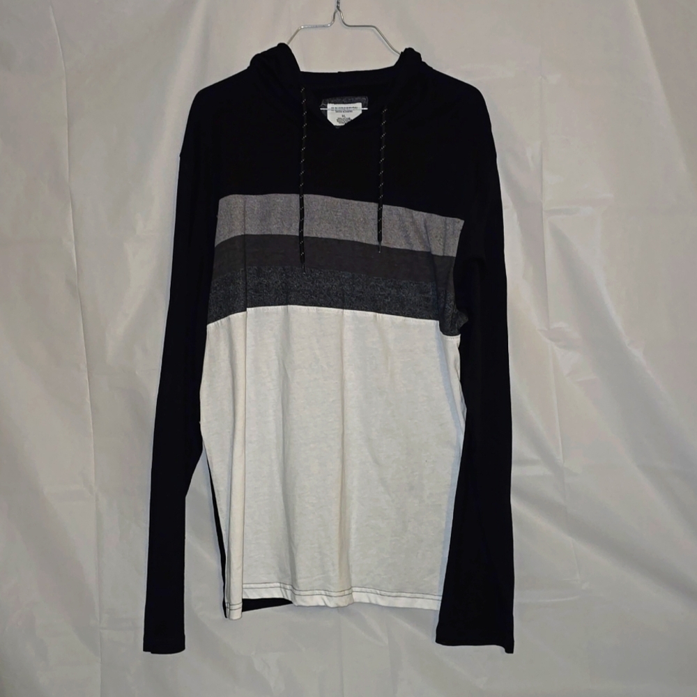 Distortion Men's Hooded Long Sleeved Shirt XL